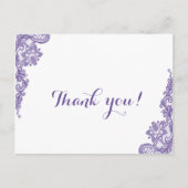 Moderne ultra Violet Lace Weddenschap Hartelijk da Briefkaart (Voorkant)