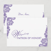 Moderne Ultra Violet Lace Wedding Matron of Honor (Voorkant / Achterkant)