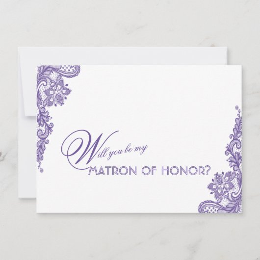Moderne Ultra Violet Lace Wedding Matron of Honor (Voorkant)