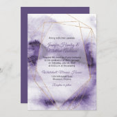 Moderne Ultra Violet Paarse Gouden Geometrische Br Kaart (Voorkant / Achterkant)