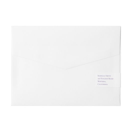 Moderne ultraviolette Waterverf kleurenwassing Adreslabel Wikkel (Achterkant)