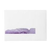 Moderne ultraviolette Waterverf kleurenwassing Adreslabel Wikkel (Voorkant)