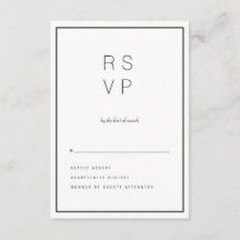 Moderne Unica RSVP-kaart