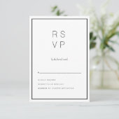 Moderne Unica RSVP-kaart RSVP Kaartje (Staand voorkant)