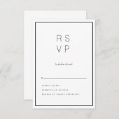 Moderne Unica RSVP-kaart RSVP Kaartje (Voorkant / Achterkant)