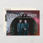 Moderne Unie sparen de Datum Aankondigingskaart (Voorkant / Achterkant)