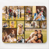 Moderne Unieke 12 Foto Collage Custom Muismat (Voorkant)