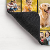 Moderne Unieke 12 Foto Collage Naam Muismat (Hoek)