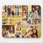 Moderne unieke 12-fotocollage muismat (Voorkant)