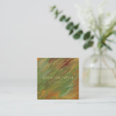 Moderne, unieke abstracte elegante kunstenaar vierkante visitekaartje (Staand voorkant)