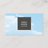 Moderne, unieke blauwgrijze interieurontwerper visitekaartje (Voorkant)