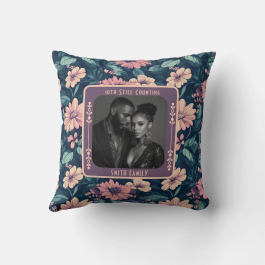 Moderne unieke bruiloft gooi kussen voor koppel (Achterkant)