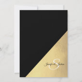 Moderne, unieke bruine bruine en gouden bruine bru kaart (Achterkant)