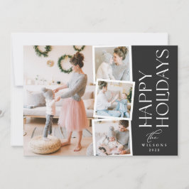 Moderne, unieke collage voor kalligrafie 4 Foto Feestdagenkaart