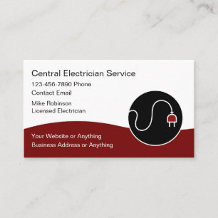 Moderne unieke elektricien visitekaartjes