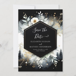 Moderne unieke Enchanted Forest bruiloft Save The Date