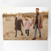 Moderne unieke feestdag, 3-foto Dimensional Grid Drieluik Wenskaart (Binnenzijde eerst)