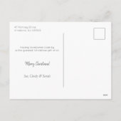 Moderne unieke feestdag, 3-foto Dimensional Grid Feestdagenkaart (Achterkant)