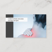 Moderne unieke foto blauwe grijze massageapist visitekaartje (Voorkant)