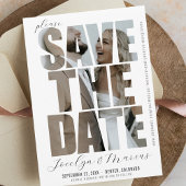 Moderne Unieke Foto Eenvoudige Huwelijk Save the D Save The Date