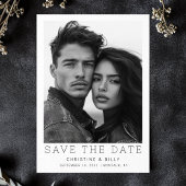 Moderne Unieke Foto Huwelijk Save the Date