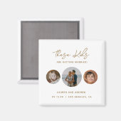 Moderne, unieke grappige fotobruiloft bespaart de  magneet (Voorkant / Achterkant)