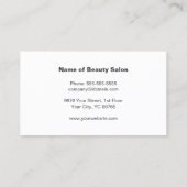 Moderne, unieke grijze band met koperschaar visitekaartje (Achterkant)