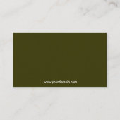 Moderne, unieke groene pagina met halve cirkel mod visitekaartje (Achterkant)