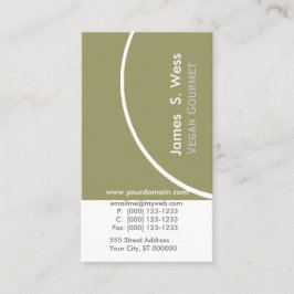 Moderne, unieke groene pagina met halve cirkel mod visitekaartje