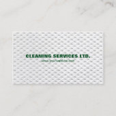 Moderne unieke groene witte reinigingsdiensten visitekaartje (Voorkant)