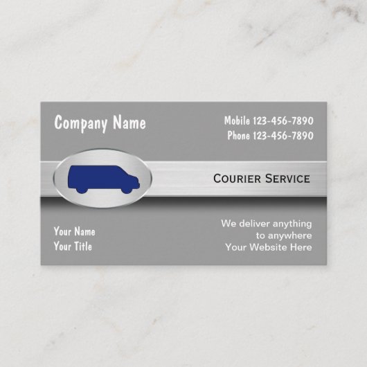 Moderne unieke koerier Visitekaartjes (Voorkant)