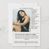 Moderne unieke krant verjaardagsfeest kaart (Achterkant)