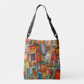 Moderne, unieke  kunstfoto crossbody tas (Achterkant)