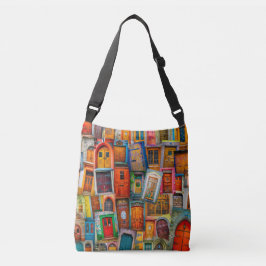 Moderne, unieke  kunstfoto crossbody tas