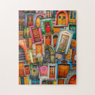 Moderne, unieke kunstfoto legpuzzel
