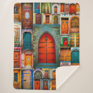 Moderne, unieke  kunstfoto sherpa deken