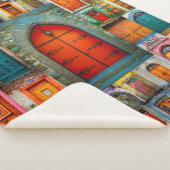 Moderne, unieke  kunstfoto sherpa deken (3/4)