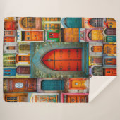 Moderne, unieke  kunstfoto sherpa deken (Voorkant (horizontaal))