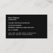 Moderne unieke Locksmith-Visitekaartjes Visitekaartje (Achterkant)