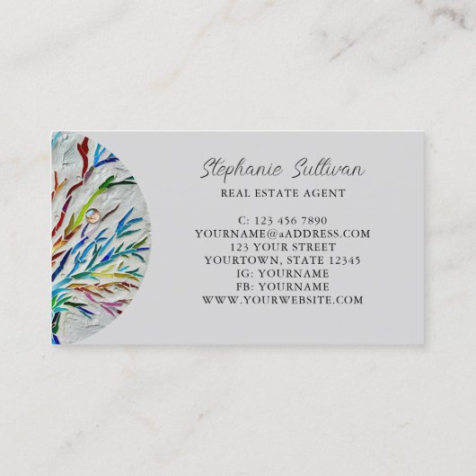 Moderne unieke makelaar visitekaartje (Achterkant)