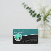 Moderne unieke massagetherapeut visitekaartje (Staand voorkant)