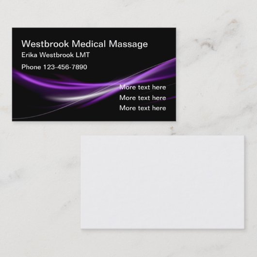 Moderne unieke massagetherapeut visitekaartje (Voorkant / Achterkant)