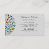 Moderne unieke meditatieleraar visitekaartje (Achterkant)