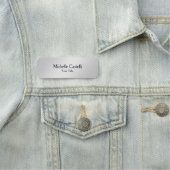 Moderne, unieke metalen grijs naamplaatje (In situ)