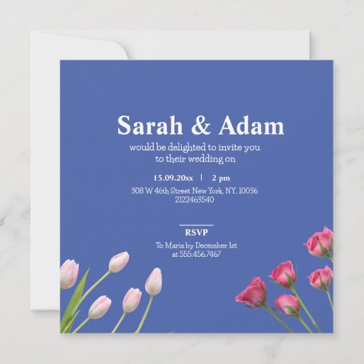 Moderne Unieke Minimalist Bewaar de datum Save The Date (Achterkant)