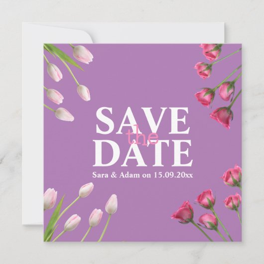 Moderne Unieke Minimalist Bewaar de datum Save The Date (Voorkant)