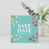 Moderne Unieke Minimalist Bewaar de datum Save The Date (Staand voorkant)
