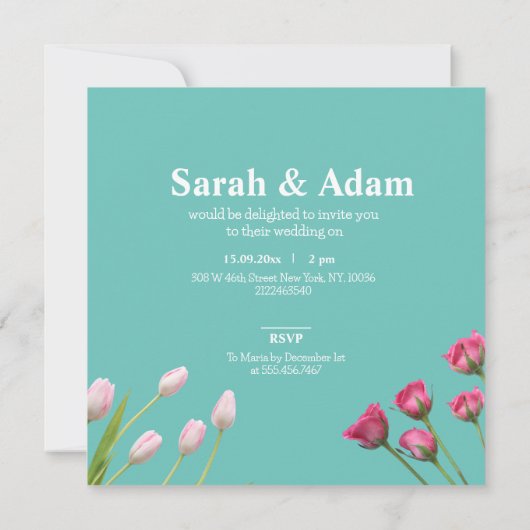 Moderne Unieke Minimalist Bewaar de datum Save The Date (Achterkant)