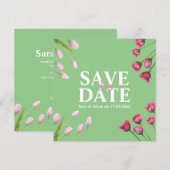Moderne Unieke Minimalist Bewaar de datum Save The Date (Voorkant / Achterkant)