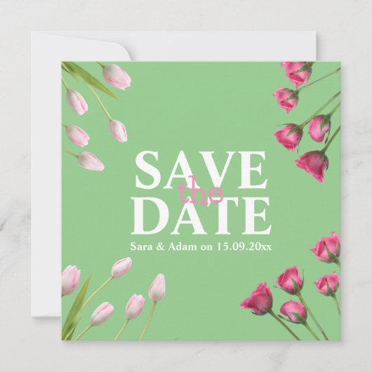 Moderne Unieke Minimalist Bewaar de datum Save The Date (Voorkant)